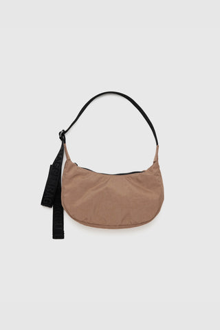 BAGGU Small Nylon Crescent Bag Cocoa