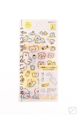 Midori Layering Washi Stickers Cute Motif