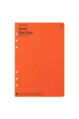 PLOTTER Refill Memo Pad 5mm Dot Grid A5 Size