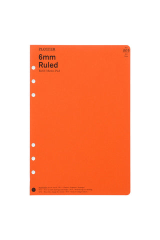 PLOTTER Refill Memo Pad 6mm Ruled A5 Size