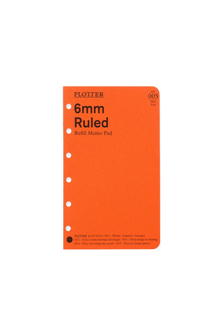 PLOTTER Refill Memo Pad 6mm Ruled Mini Size