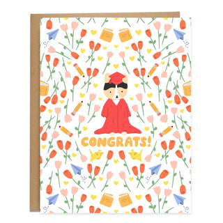 Congrats Graduation Pattern Card