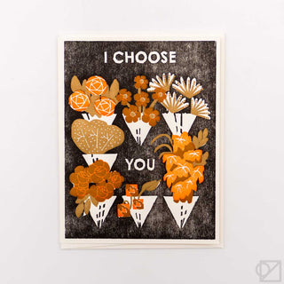 I Choose You Letterpress Card