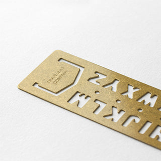 Midori Brass Template Bookmark Alphabet