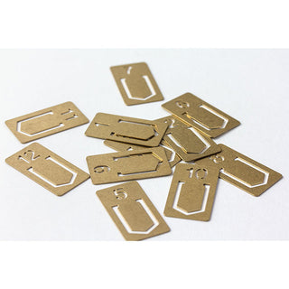 Midori Brass Number Clips