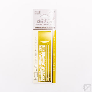 Midori Chiratto Clip Ruler Decorative Pattern