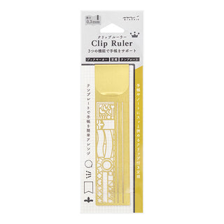 Midori Chiratto Clip Ruler Decorative Pattern